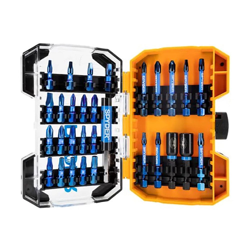 Spyder Products 30 Piece Mach - Blue Impact Driver Bit Kit - 19030