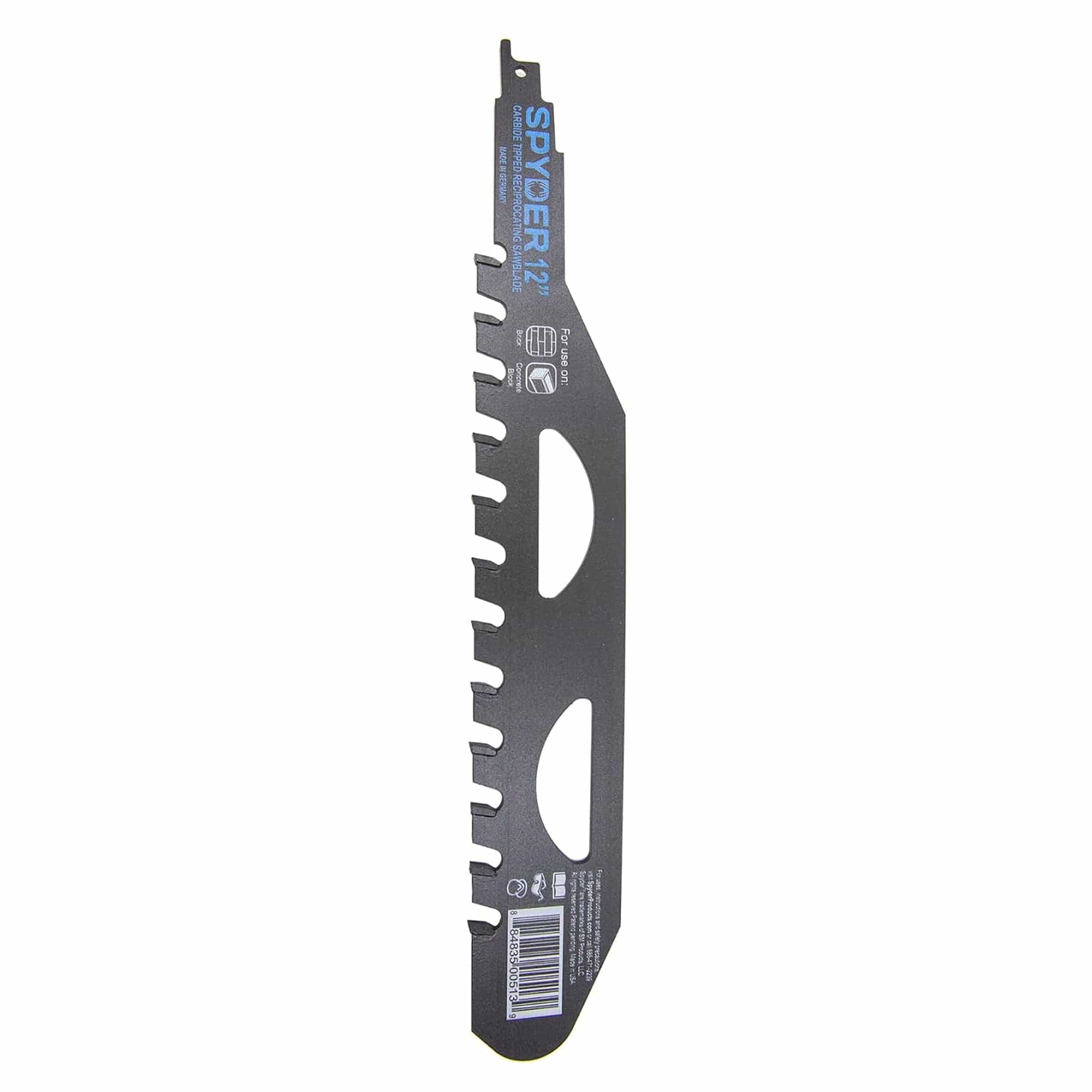Spyder 200210 12-in 2-TPI Demolition TCT Reciprocating Saw Blade | Concrete , Brick , Masonry Use