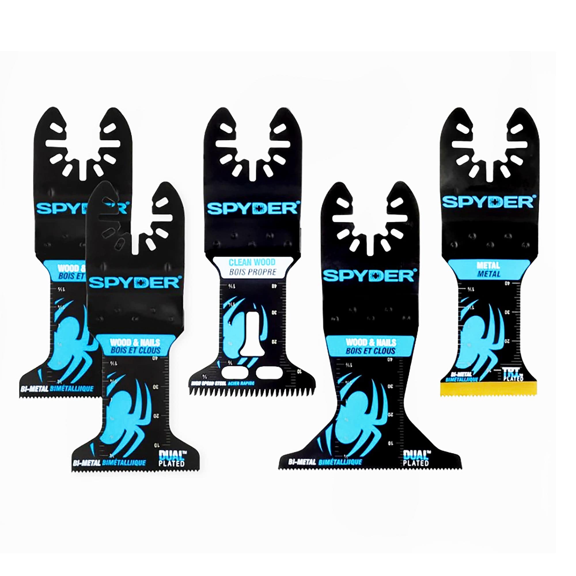 5 Piece Oscillating Blade Kit Spyder 70000