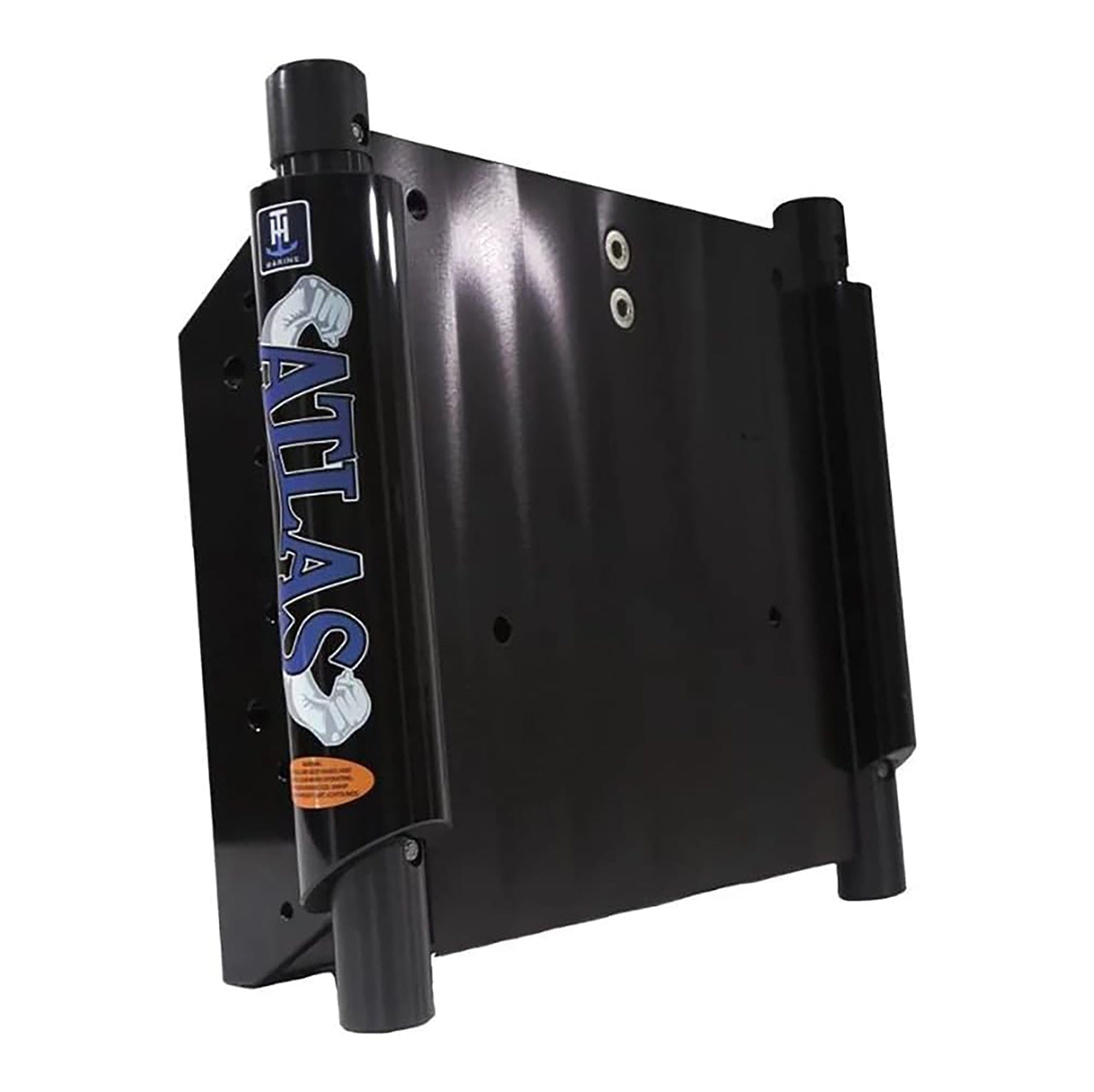 TH Marine "Atlas" 4" Setback Hydraulic Jack Plate - Standard, Gloss Black Anodized - AHJ-4V-B-DP