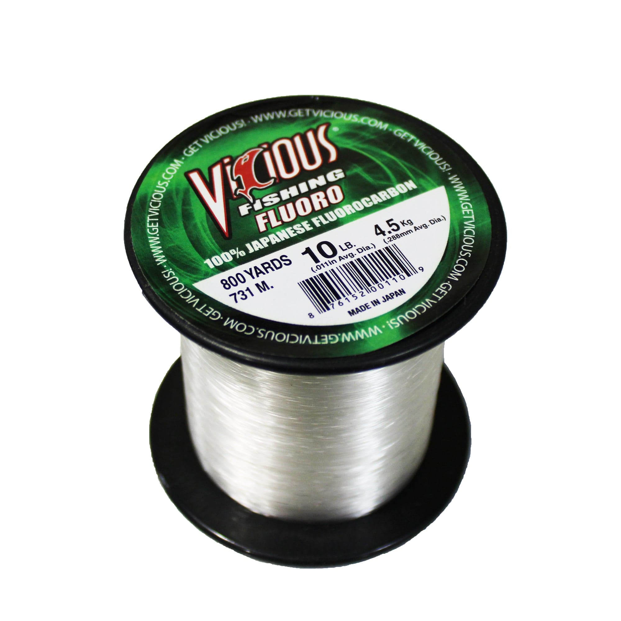 Vicious Fishing Fluoro Clear FLB 100% Fluorocarbon Fishing Line - 800 Yards