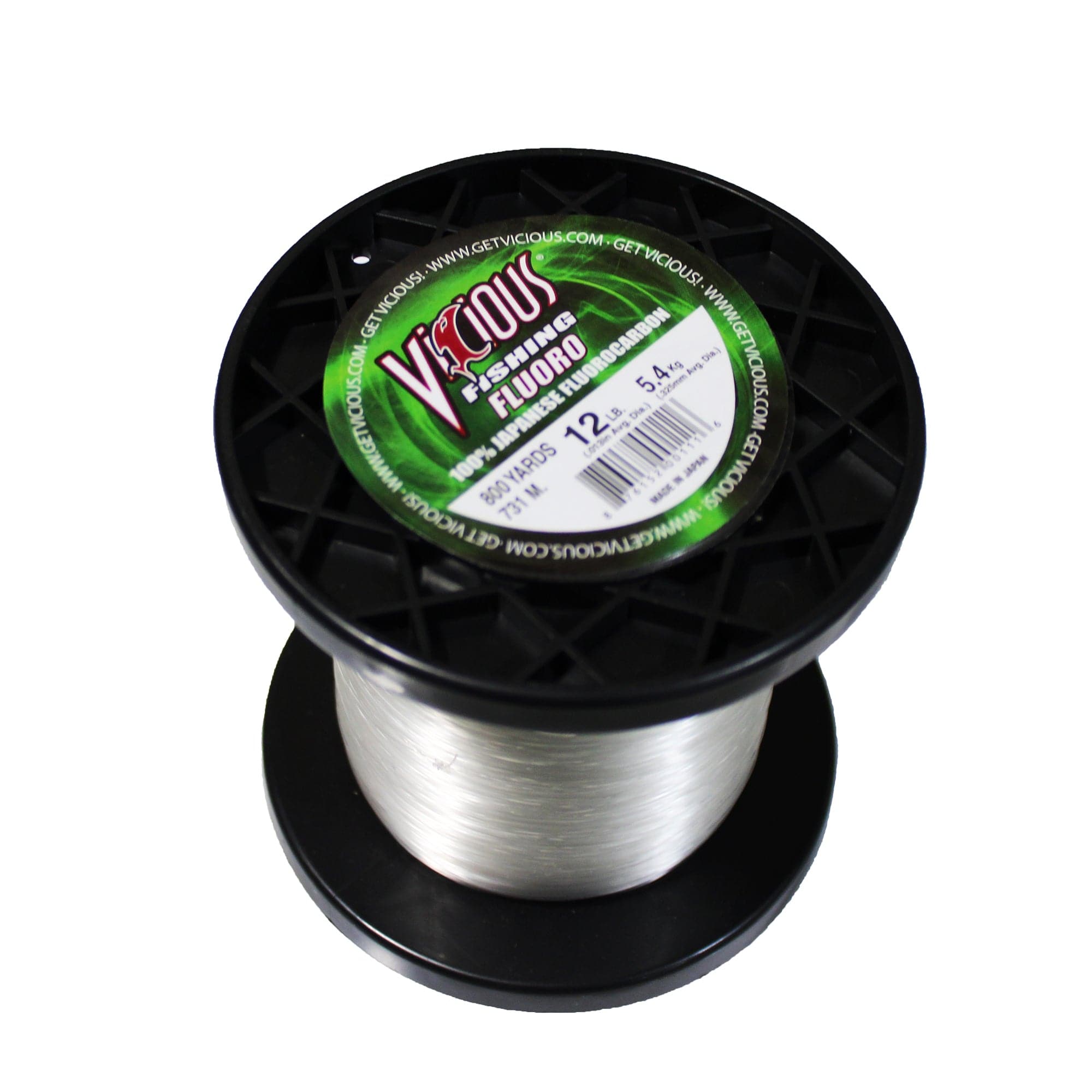 Vicious Fishing Fluoro Clear FLB 100% Fluorocarbon Fishing Line - 800 Yards