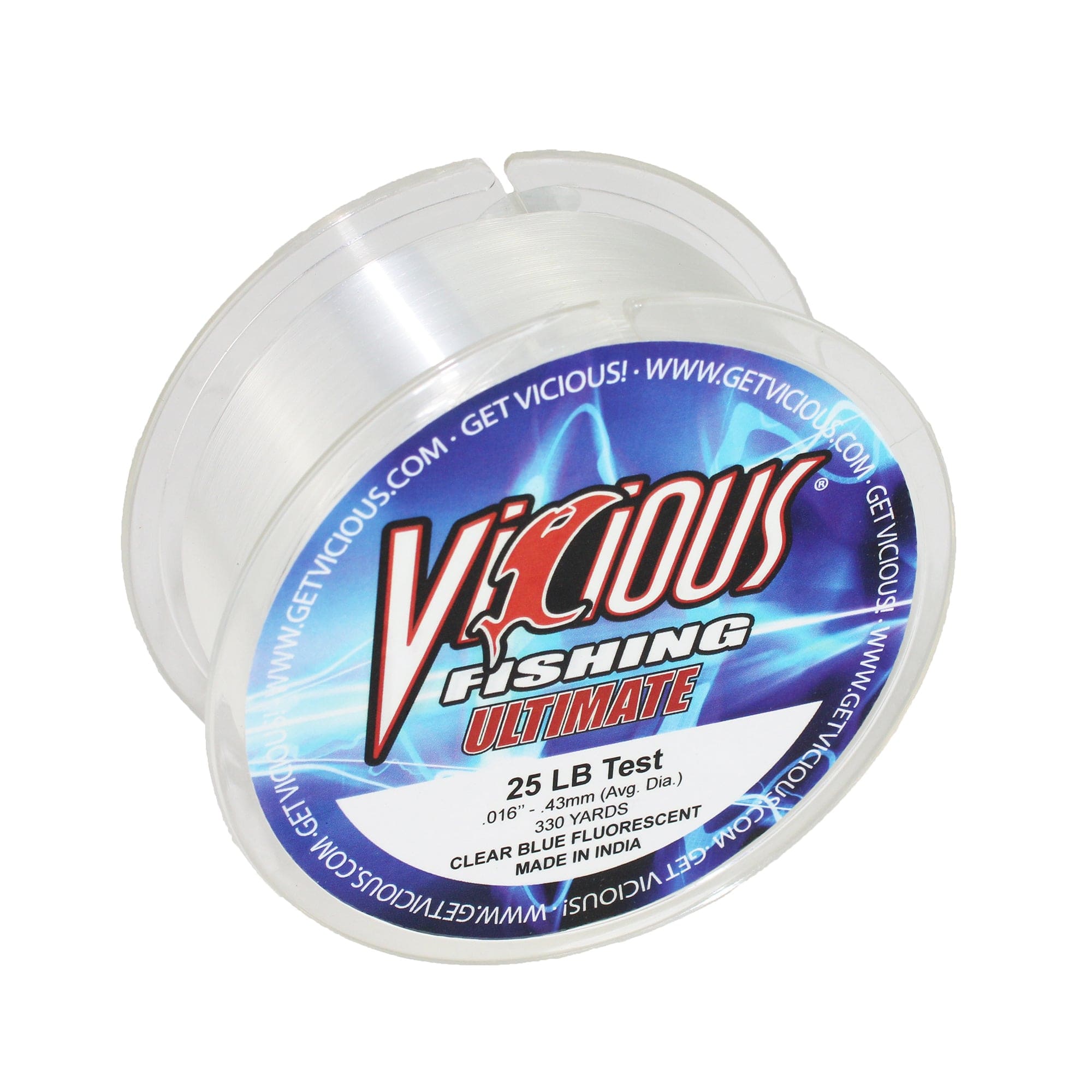 Vicious Fishing VCB Ultimate Monofilament Fishing Line, Clear Blue - 330 Yards
