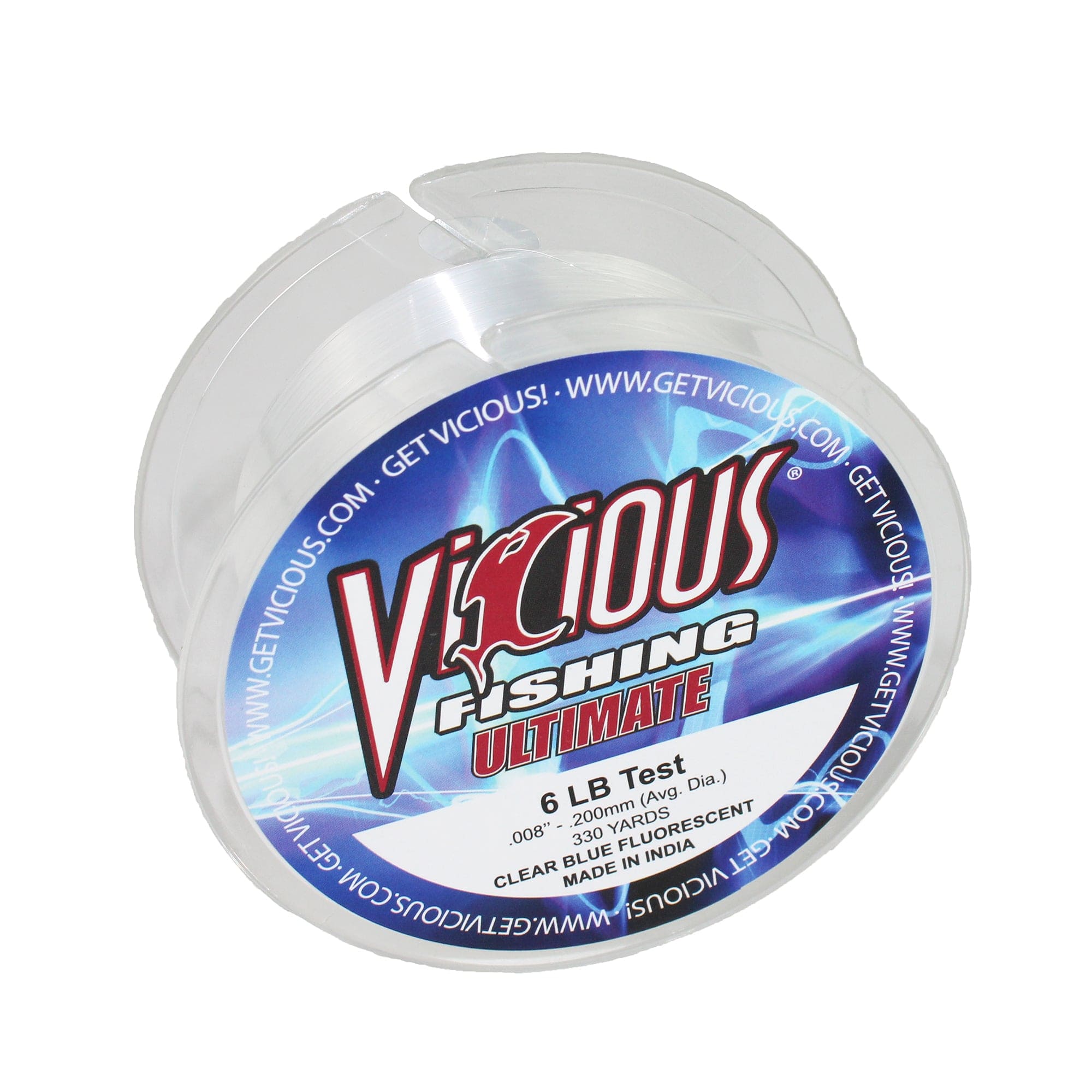Vicious Fishing VCB Ultimate Monofilament Fishing Line, Clear Blue - 330 Yards