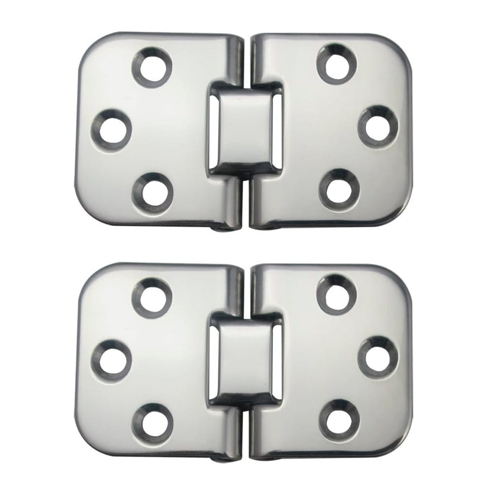 White Water Marine 7713ES 304 SS Stamped Flush Mount Double Pin Hinge, 2-3/4" x 1-5/8", Square