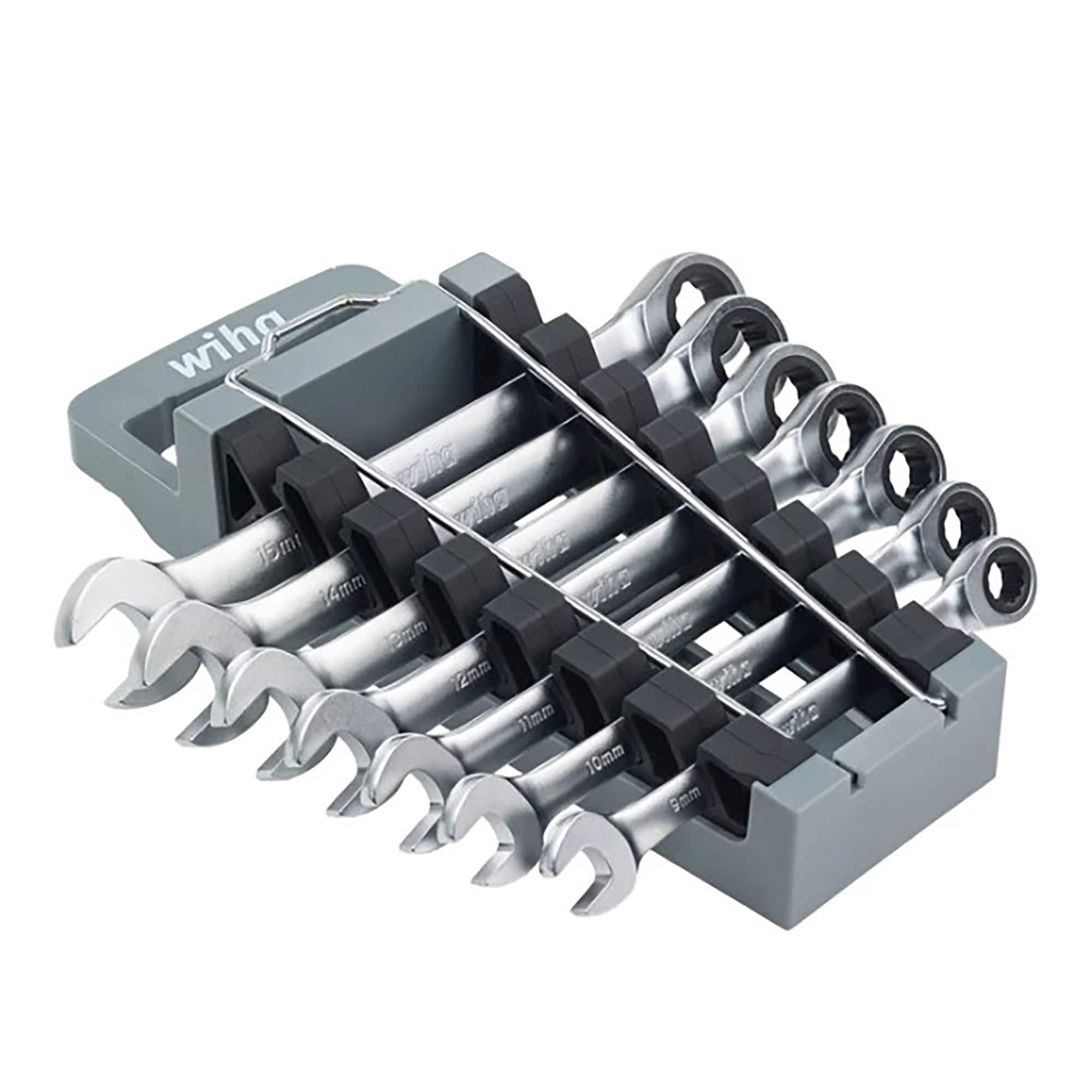 7 Piece Metric Combination Ratchet Wrench Set Wiha Tools 30390