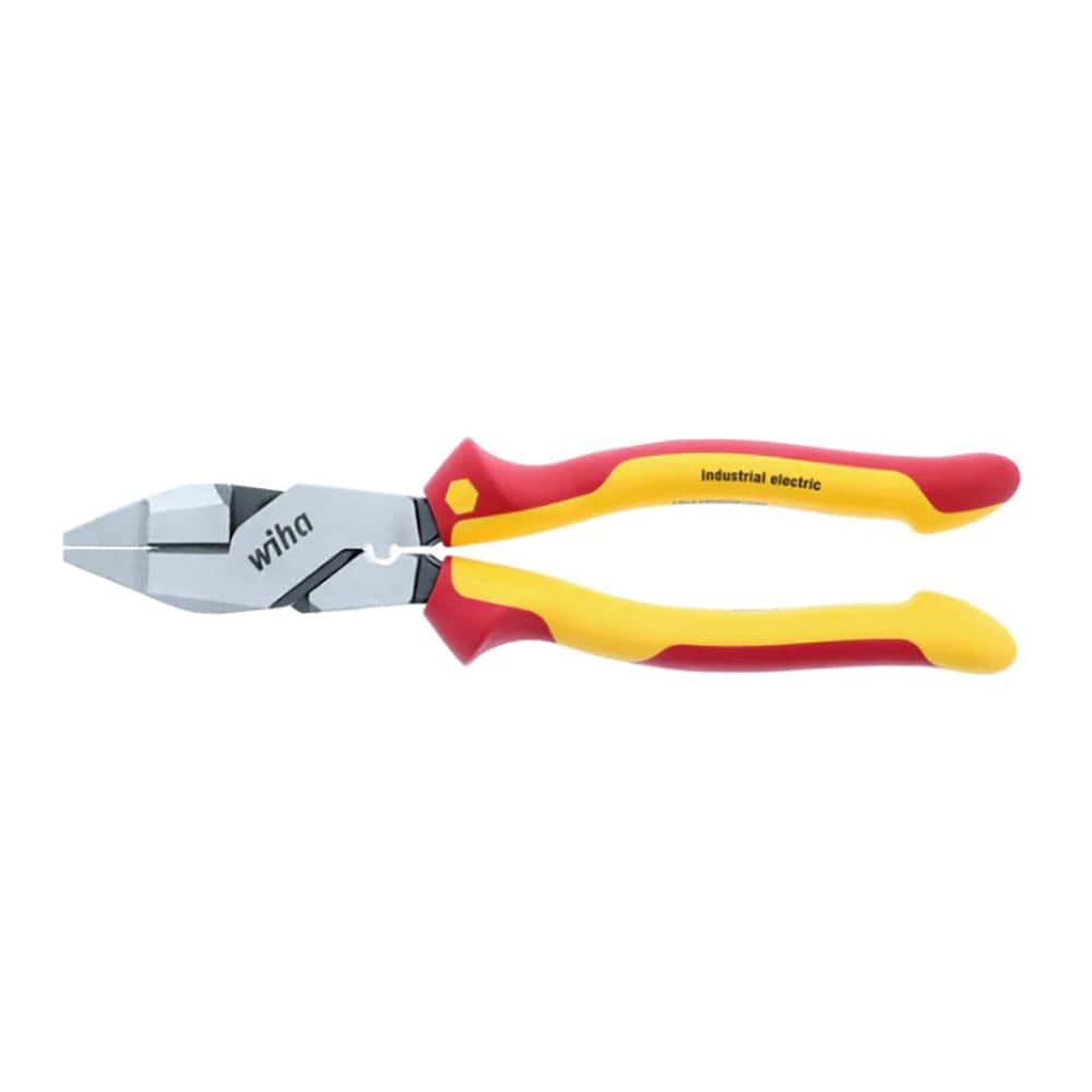 9.5" Insulated Industrial NE Style Lineman’s Pliers with Crimpers - Wiha Tools 32948