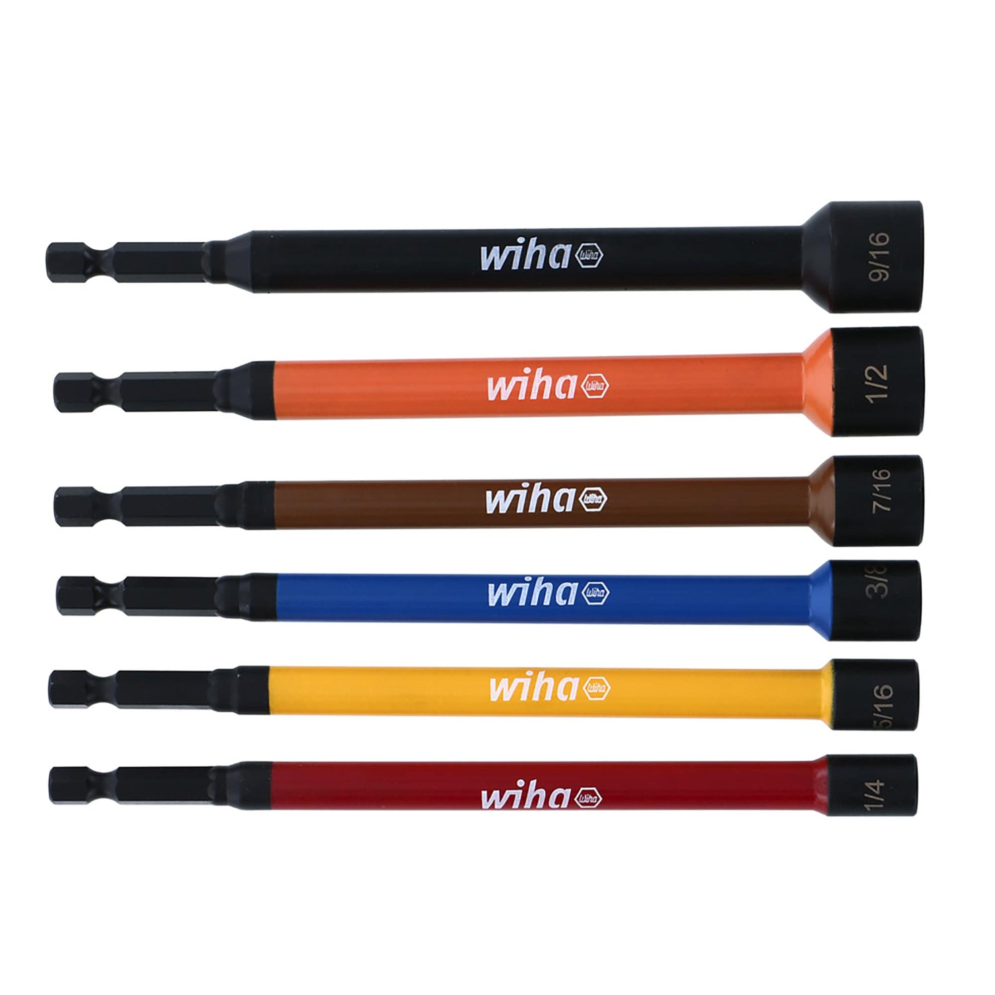 Wiha 70486 | 6 Piece Color Coded Magnetic Nut Setter Set