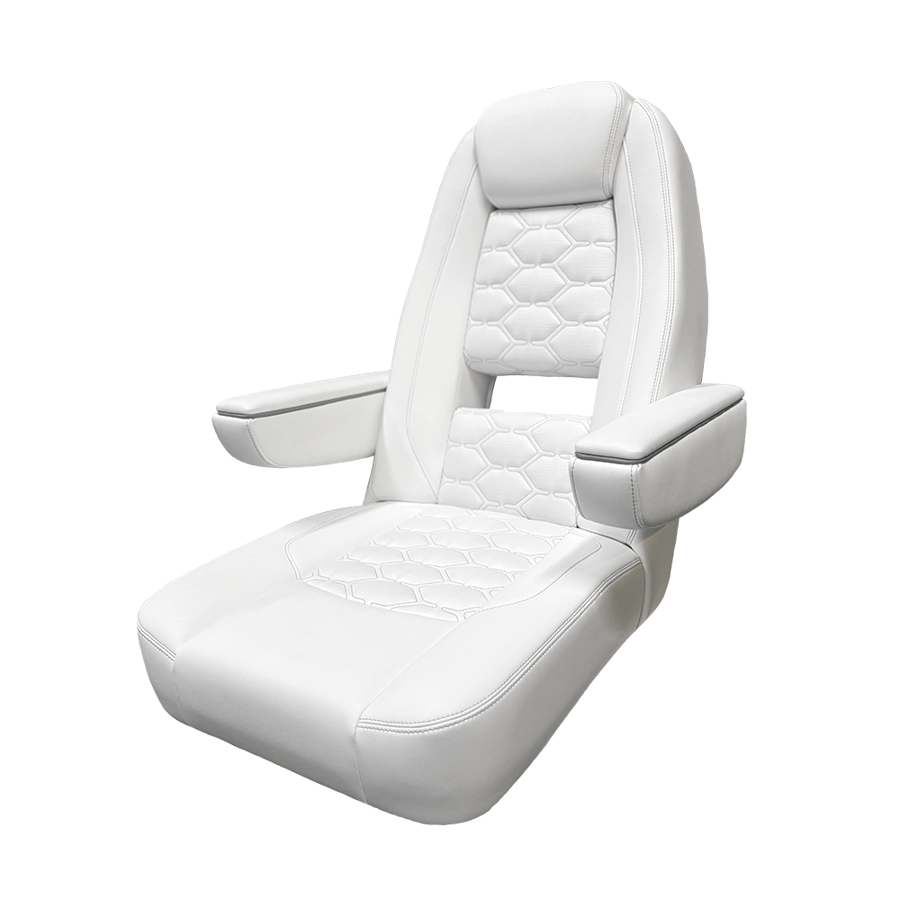 Breeze Way Sport Helm Chair 25" Wht W/ Grey Taco HA18-25-WHT-GRY