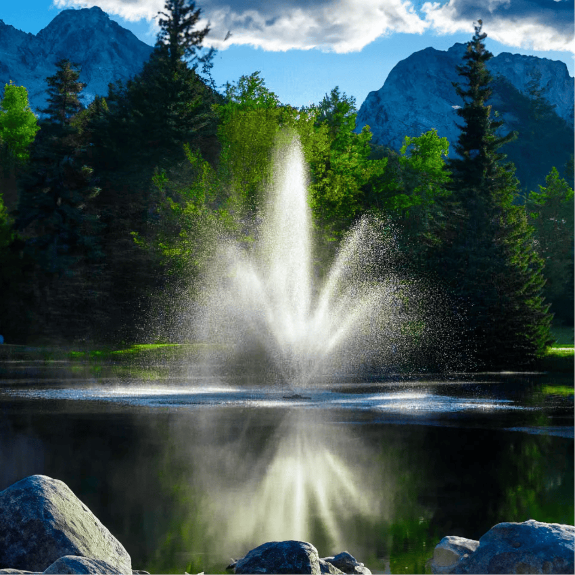Triad Fountain, 1-1/2 Hp 230 V, 250 Ft 12-2 Scott Aerator 13110.250