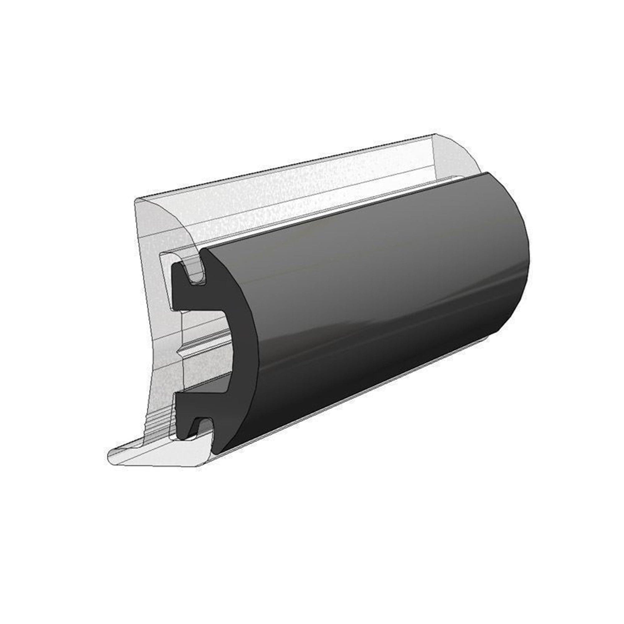 Taco Flexible Rub Rail Insert, Black 250’ V12-4144BKA250