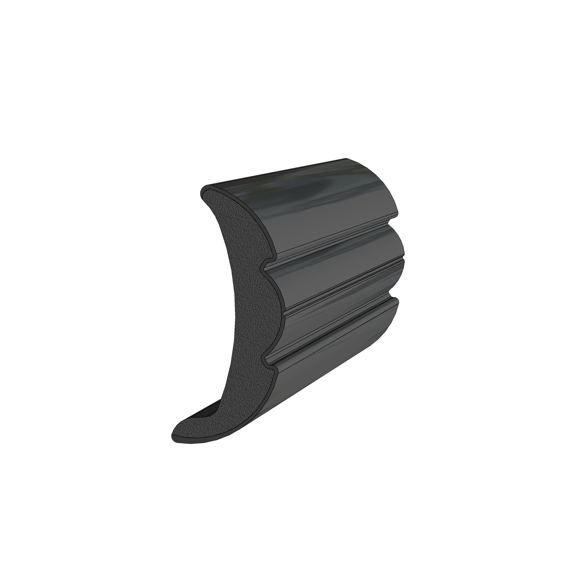 Rigid Rub Rail, Flex-core Black 60’ Taco V21-9906BKA60D-1