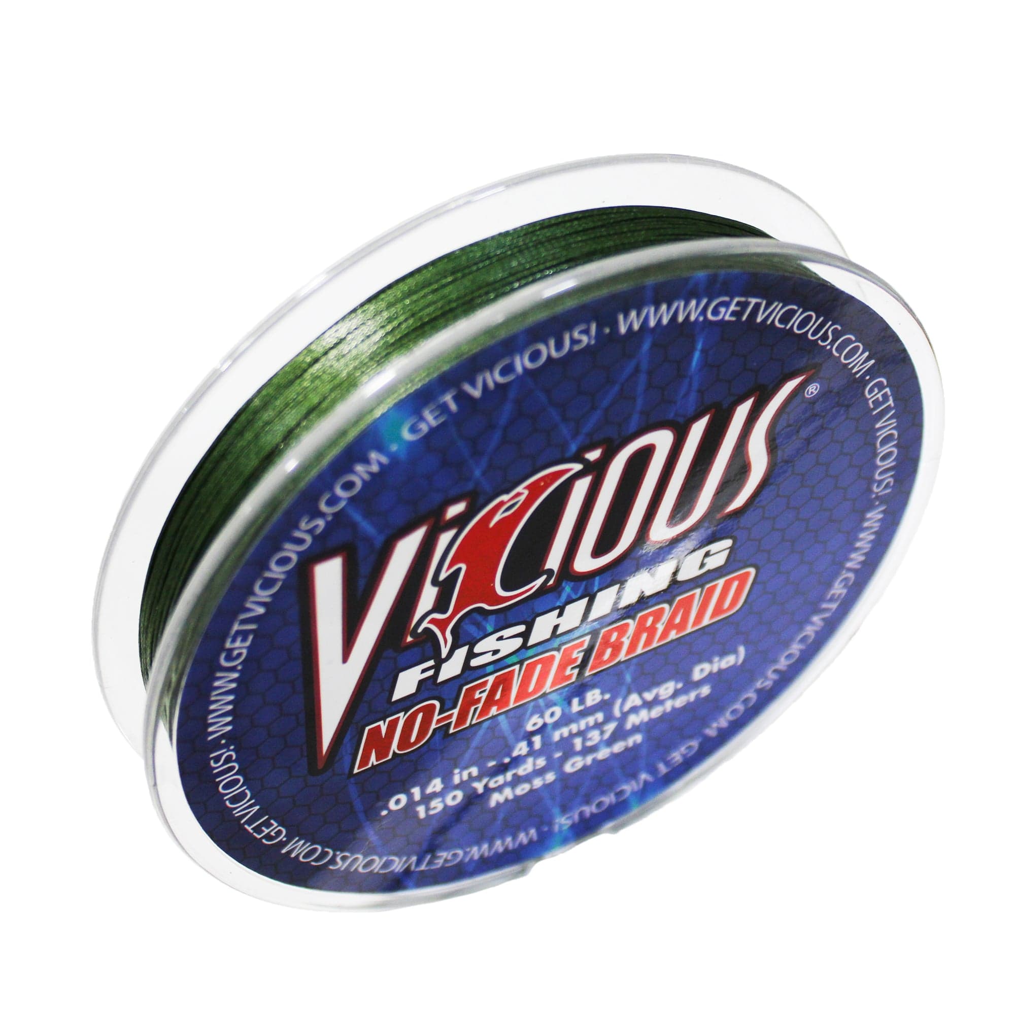 Vicious Fishing NBPG No-Fade Braid Fishing Line, 150 Yards - Moss Green
