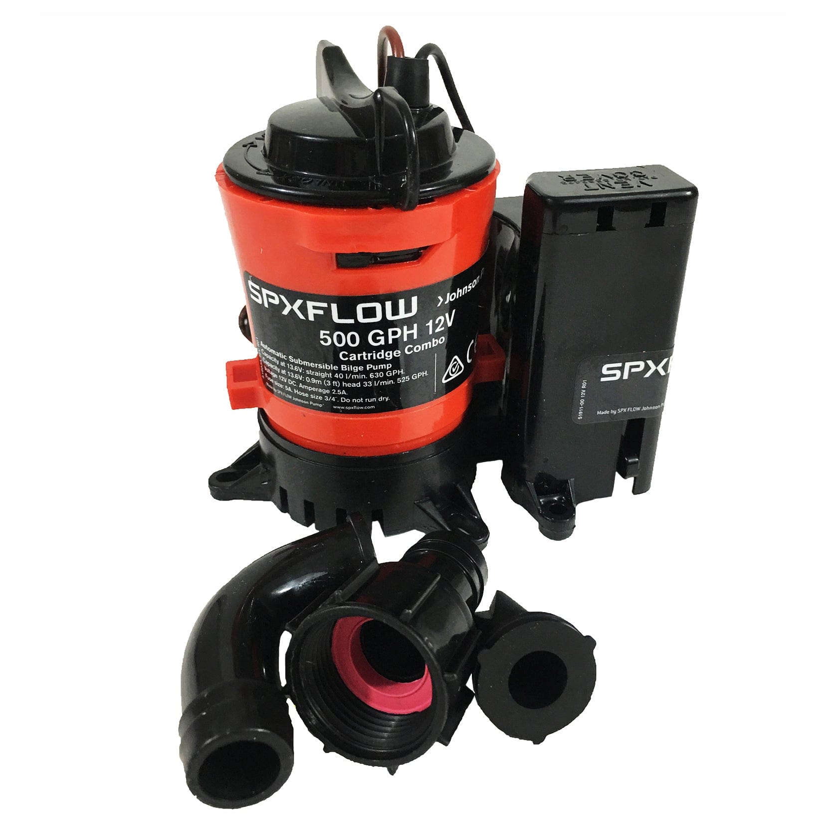 Johnson Pump 05503-00 Auto Bilge Pump 500 GPH 12V Cartridge Combo