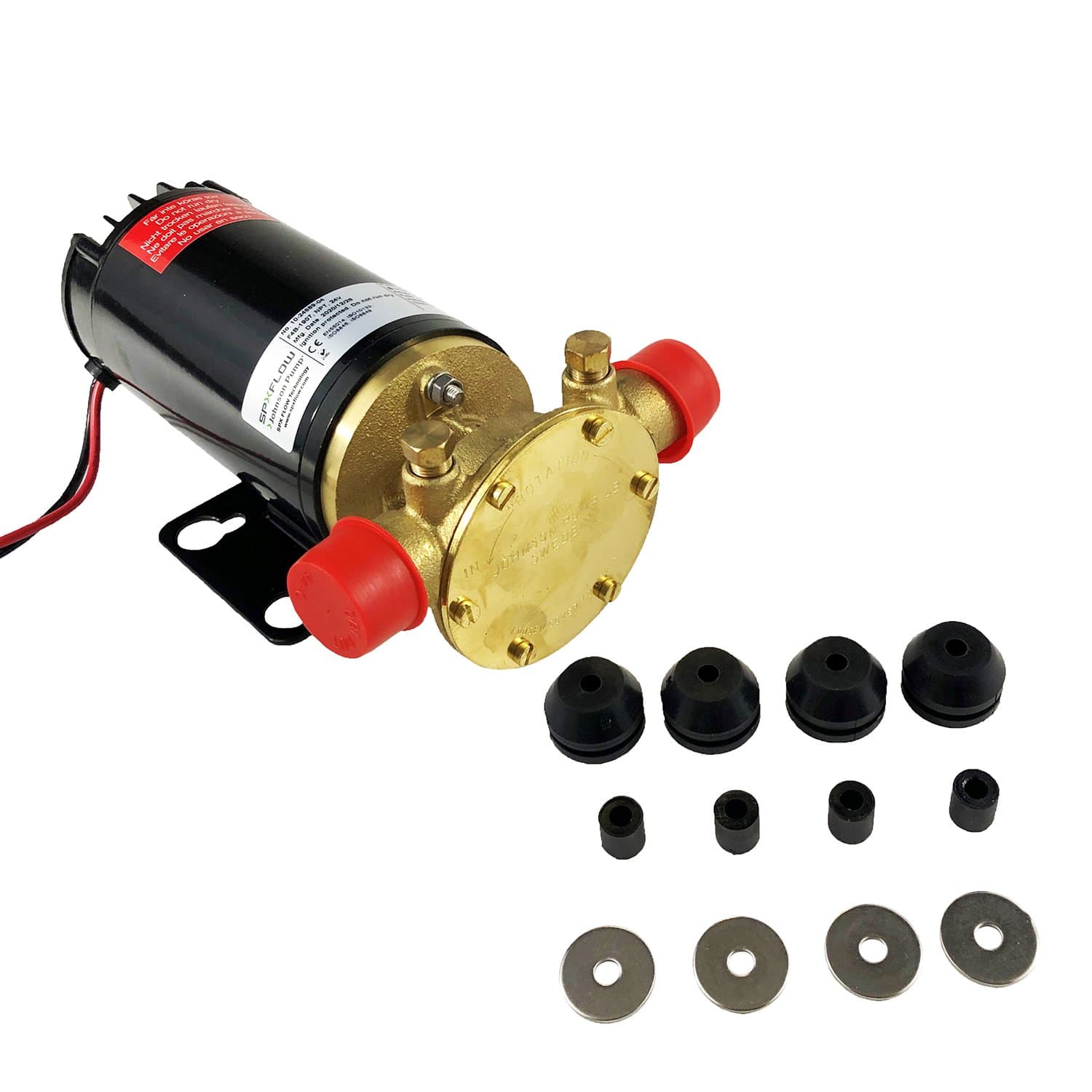 Johnson Pump 10-24689-04 12.5 GPM 24-Volt DC-Driven Flexible Impeller Pump