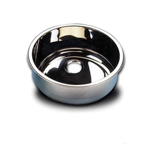 Scandvik 10243 Cylindrical Stainless Steel Sink with Mirror Finish 7" Depth