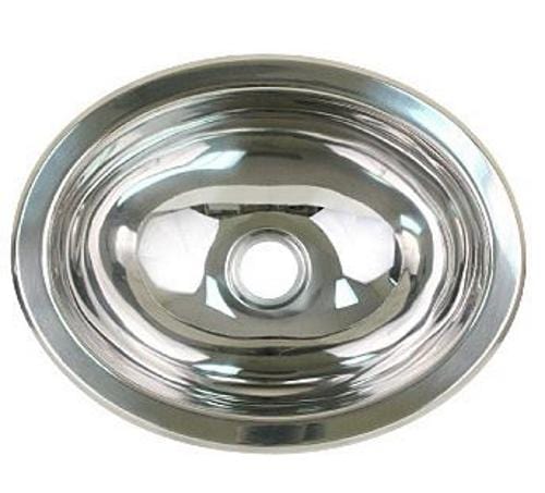 Scandvik 10280 Stainless Steel Sink Mirror Finish Oval Basin