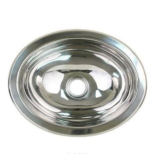 Scandvik 10281 Brushed 18/10 Stainless Steel Oval Marine Basin
