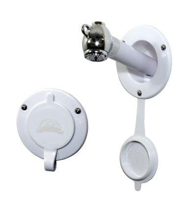 Scandvik 10750P Vertical Recessed Transom Shower