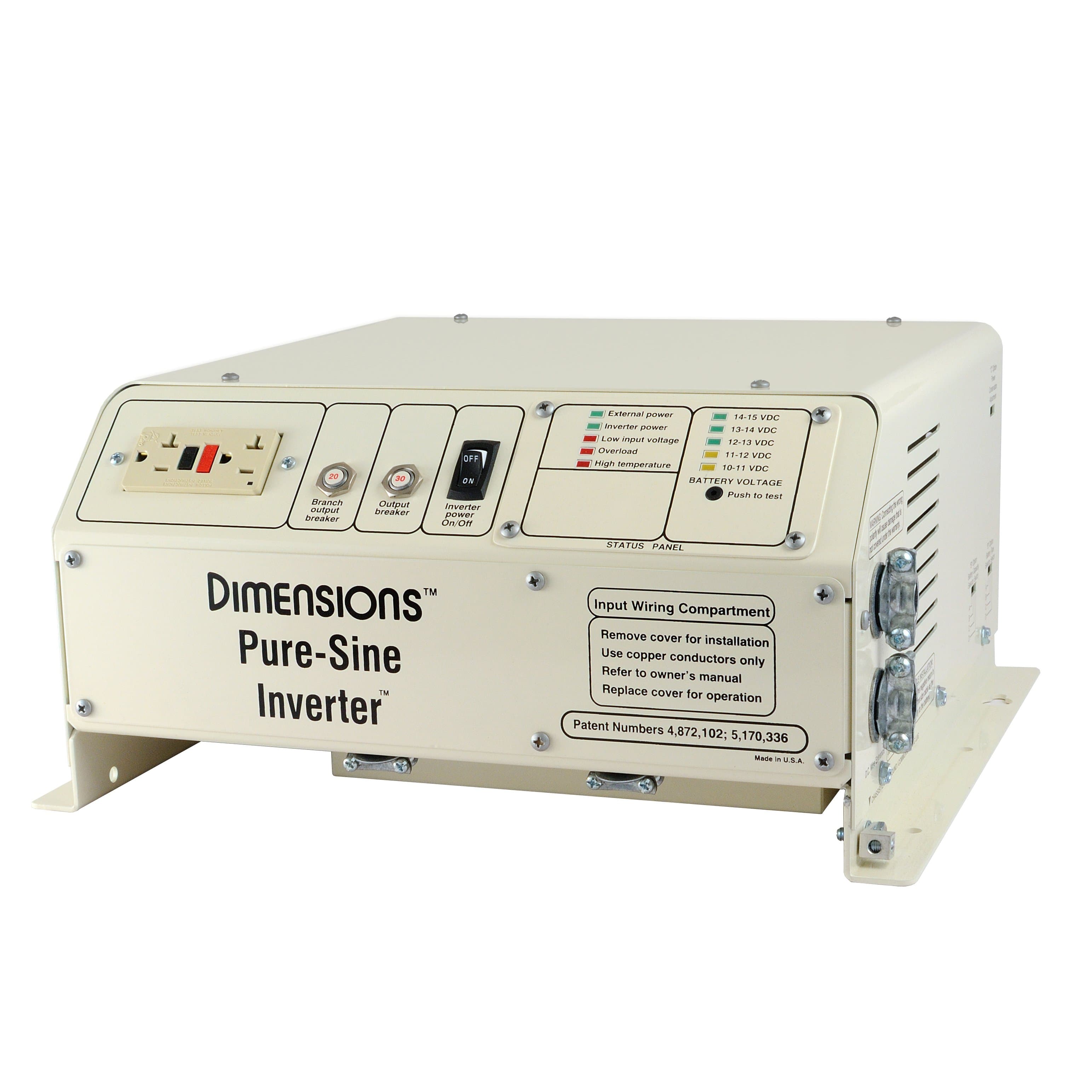 Sensata Dimensions 12/2400N 2400 Watt 12 Volt Pure Sine Inverter