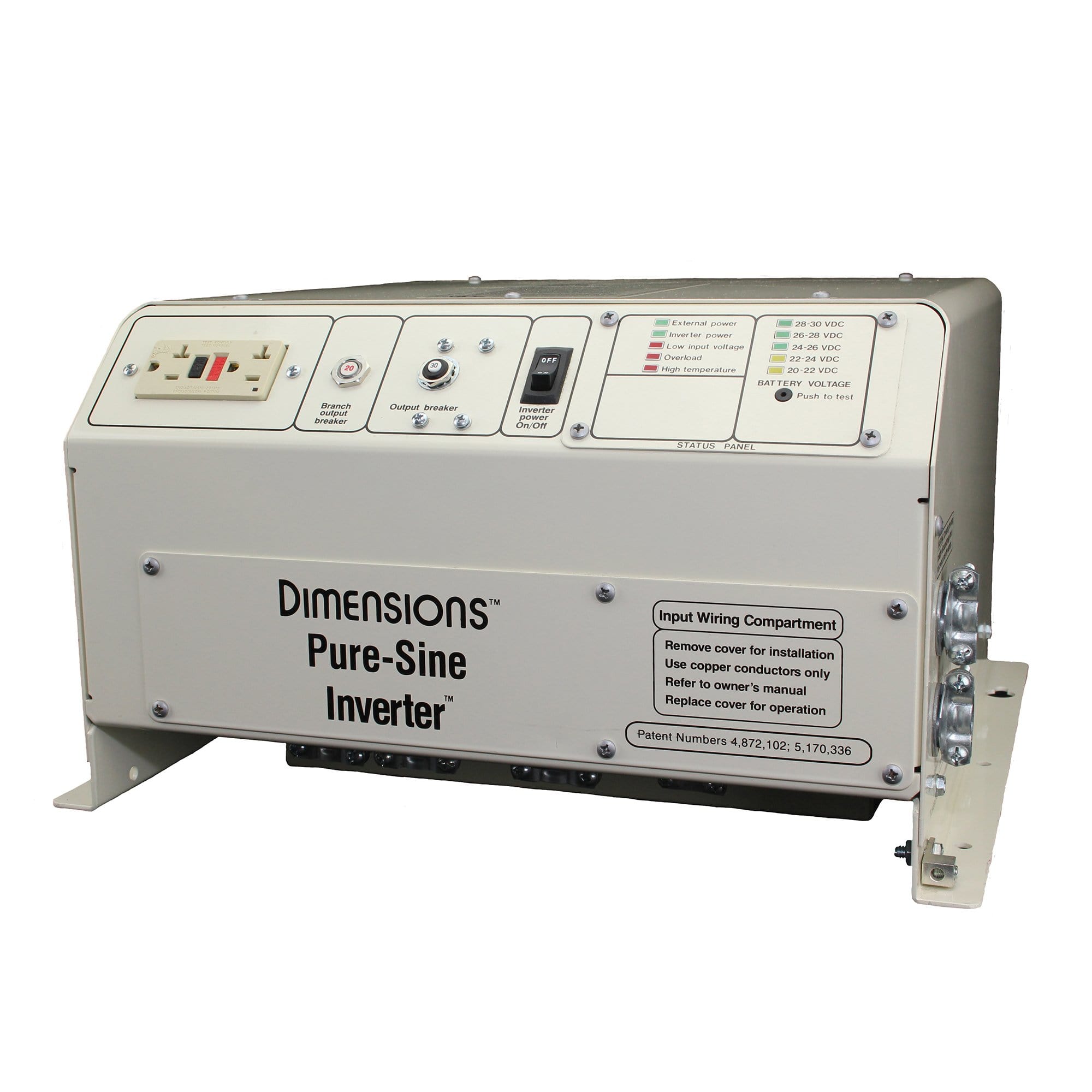 Sensata Dimensions 12/3600N 3600 Watt 12 Volt Low Frequency Heavy Duty Pure Sine Inverter