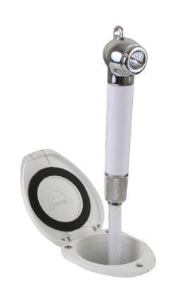 Scandvik 12117P Recessed Transom Shower with Push Button Handle