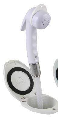 Scandvik 12140P Composite Recessed Transom Shower Euro Trigger