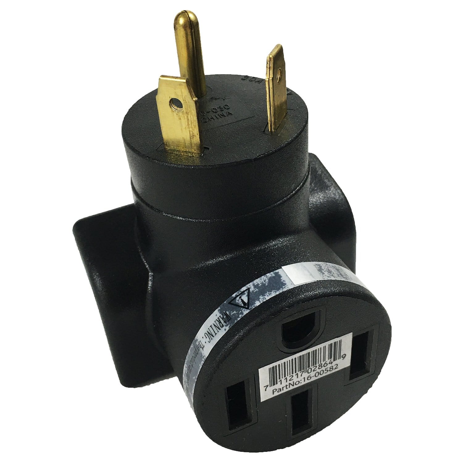 Voltec 16-00582 Heavy Duty Molded 90 Deg. Adapter 30A Plug and 50A Receptacle