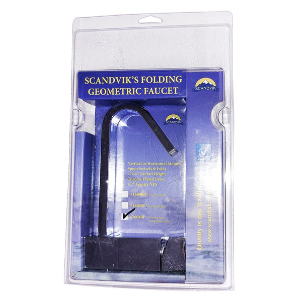 Scandvik Chrome Folding Spout Mixer - Kitchen Or Bathroom Faucet With Pull-Out Spray
