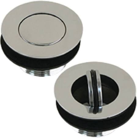 Scandvik 19004P Chrome Plated Brass Sink Drain with Flip Stopper