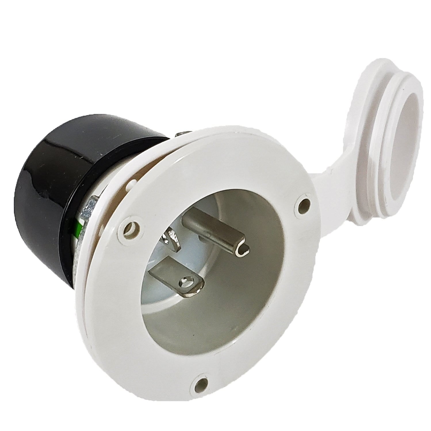 Park Power 200BBIW.RV 20 Amp White Power Inlet