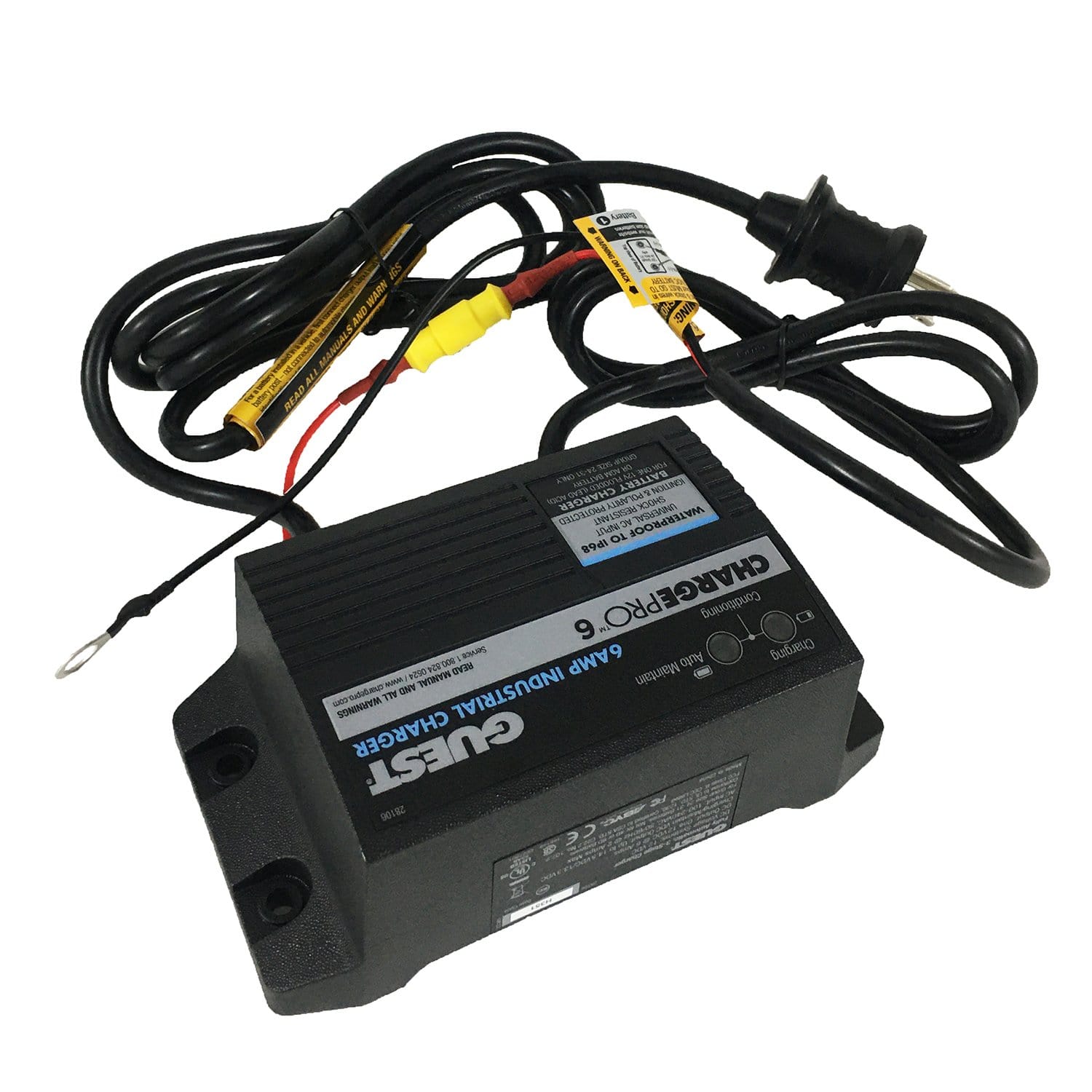 Guest 28106 Power Products On-Board Battery Charger, 6A / 12V, 1 Bank, 120V Input