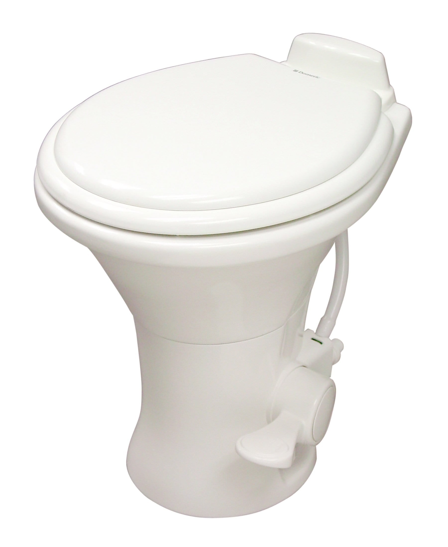 Dometic 302310171 310S White Standard Height Gravity Flush Porcelain Toilet With Hand Spray