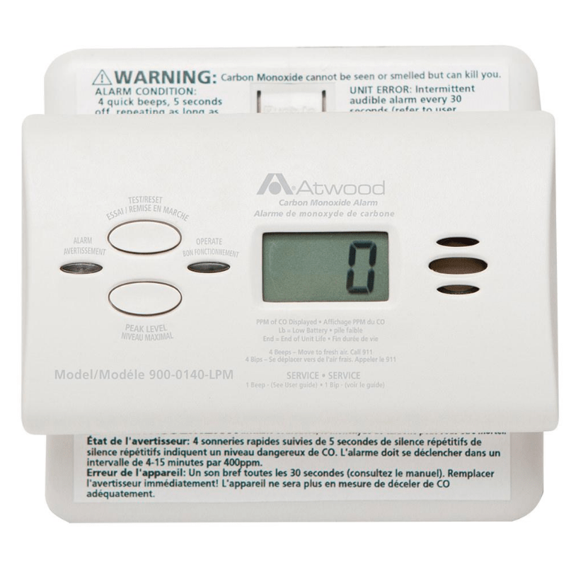 Atwood 32703 White Carbon Monoxide Alarm w/ LCD Screen