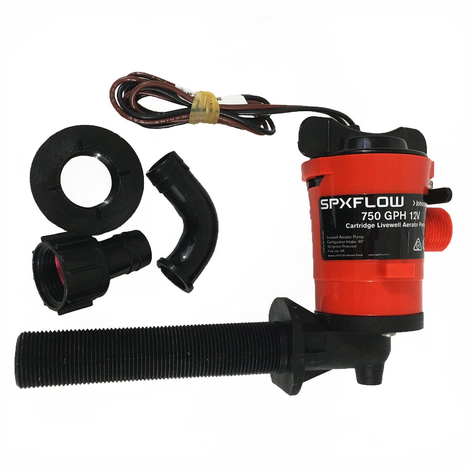 Johnson Pump 38703 750 GPH 12V 90 Degree Cartridge Aerator Pump