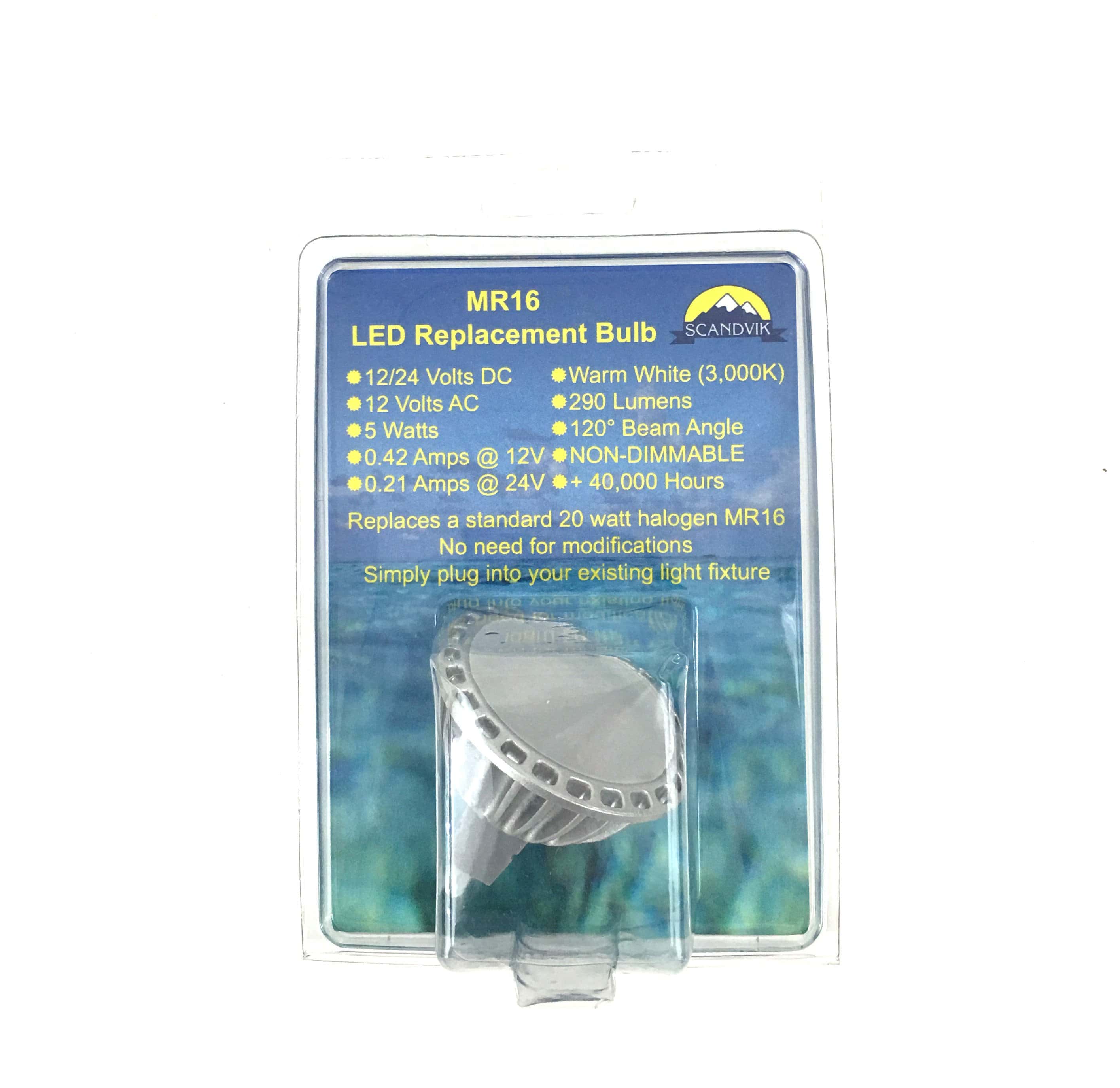 Scandvik 41008P MR16 5 Watt LEDs WW