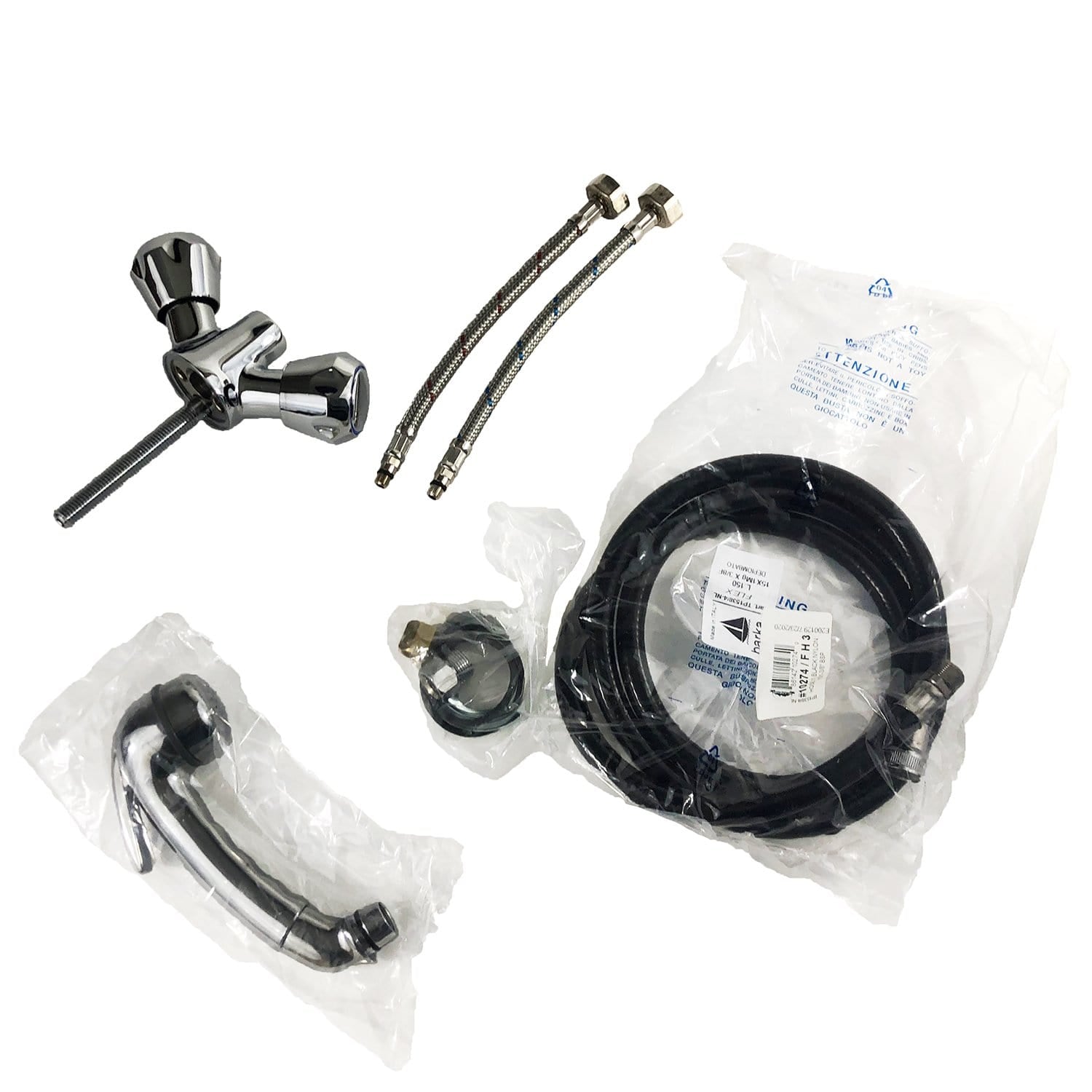 Scandvik 46016P Chrome Handle With 5' Black Nylon Hose