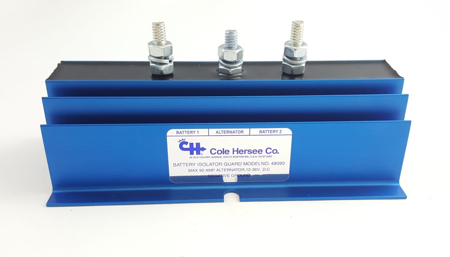 Cole Hersee 48090 3-Stud 90 Amp 12/36 Volt DC Battery Isolator