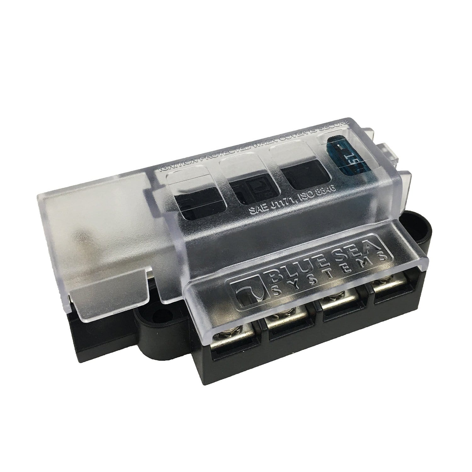 Power Products Blue Sea Systems 5045-BSS ST Blade Compact Fuse Block 4 Circuits