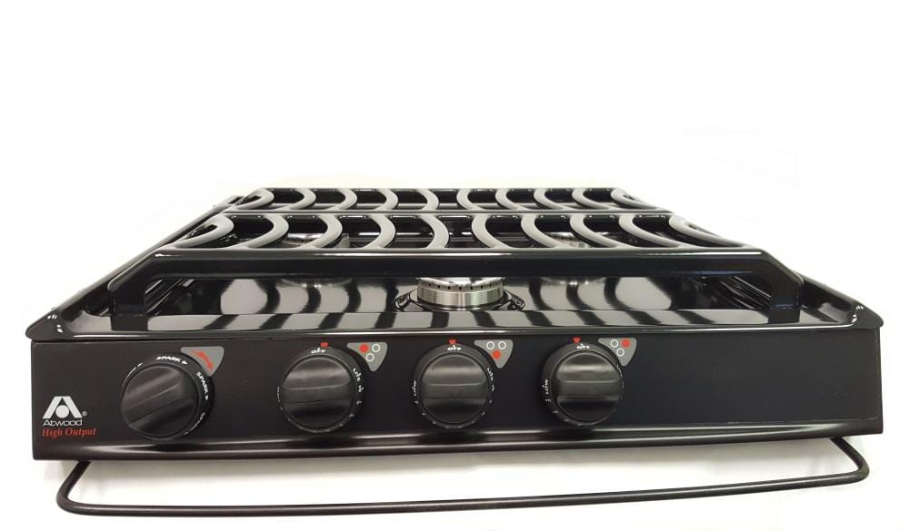 Atwood 52962 Cooktop - Black Piezo, Notched, Stamped Grates