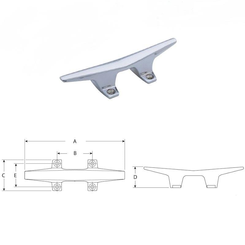 Attwood 6244-6 Hollow Base Cleat - 4.5 in Attwood 6244-6 Hollow Base Cleat - 4.5 in