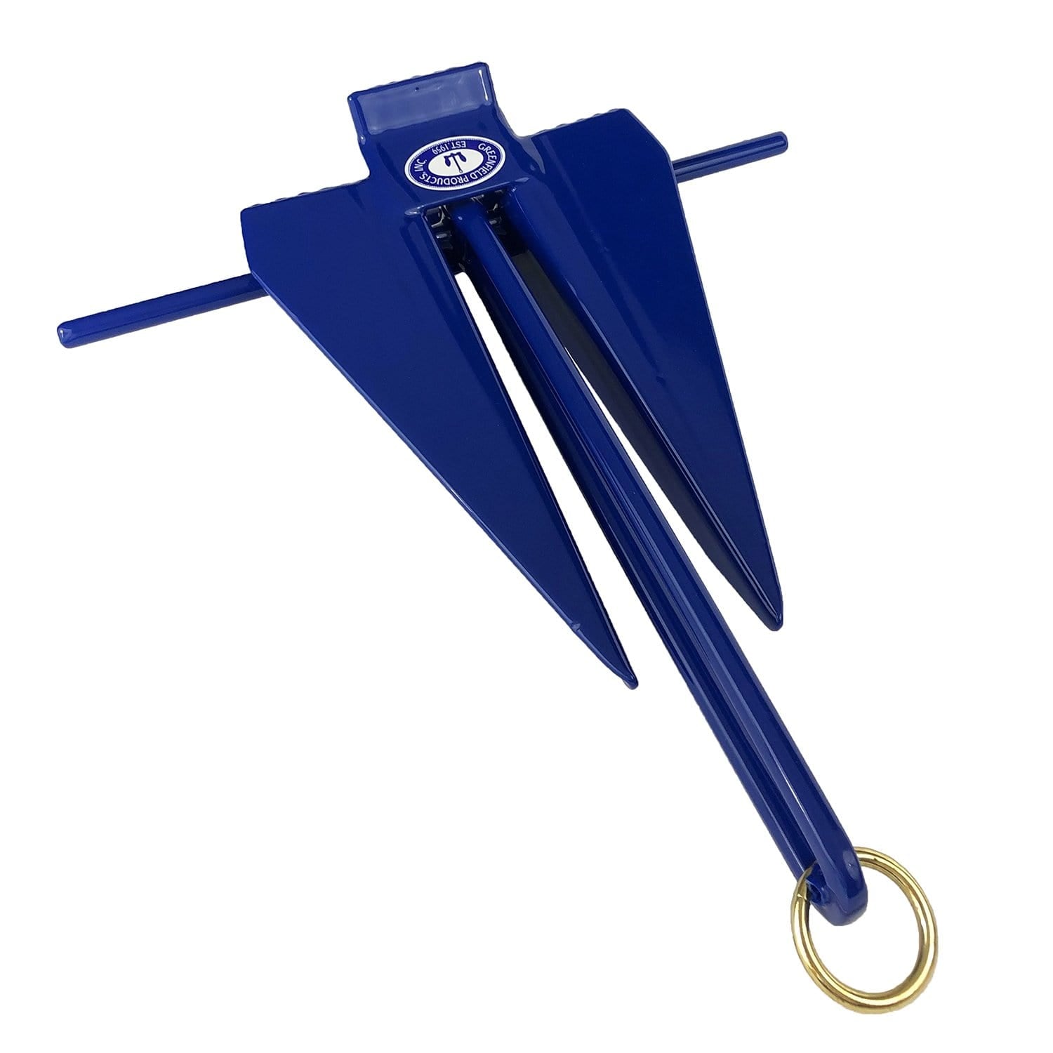 Greenfield 669-6-R 6 lbs Blue Coated Iron Slip Ring Fluke Anchor