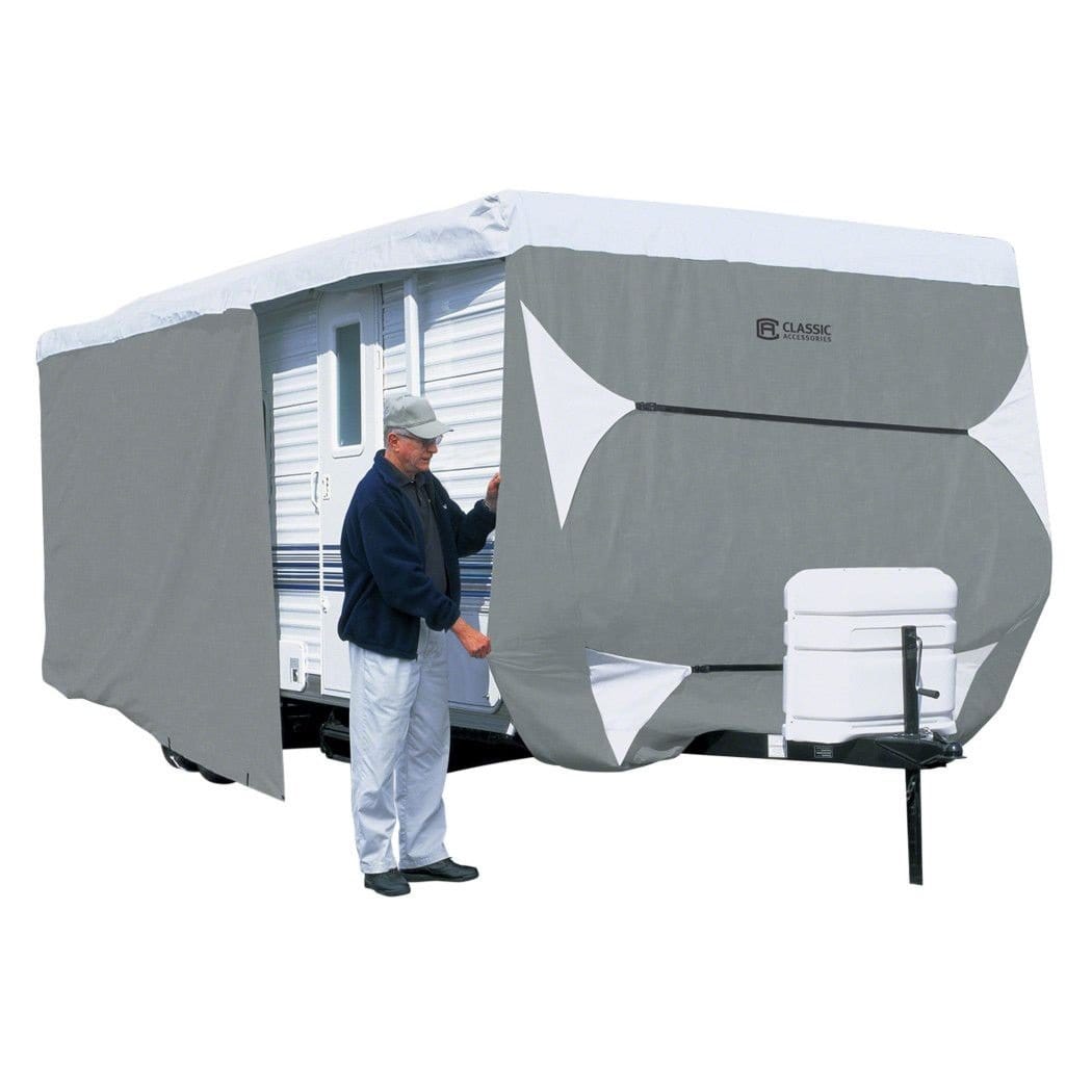 Classic Accessories 73263 Polypro 3 Travel Trailer Cover Grey 20' - 22', 118" H
