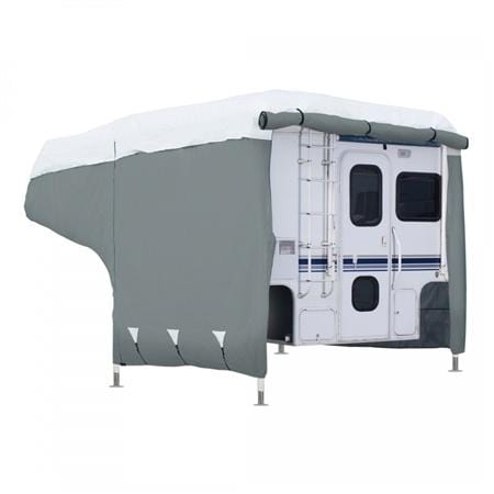 Classic Accessories 80-037-153101-00 Polypro 3 Truck Camper Cover Gray/White 10' - 12'