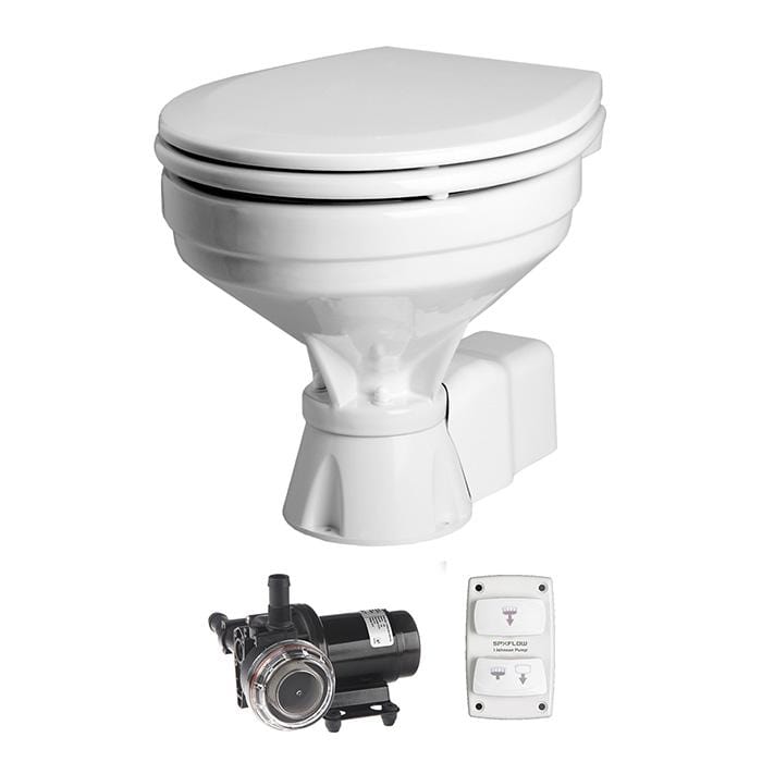 Johnson Pump 80-47232-01 AquaT Toilet, Silent Electric Comfort 12v