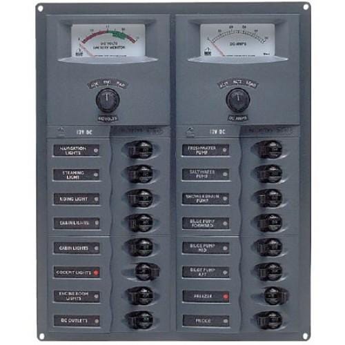 Marinco 904-AM-24 Pan 16sp Dc24v ANA Vertical Circuit Breaker Panel