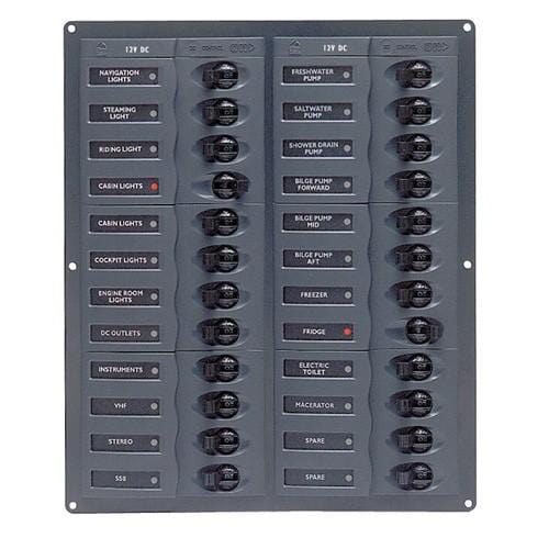 Power Products 905NMV Marinco Circuit Breaker Panel 24sp Dc12v