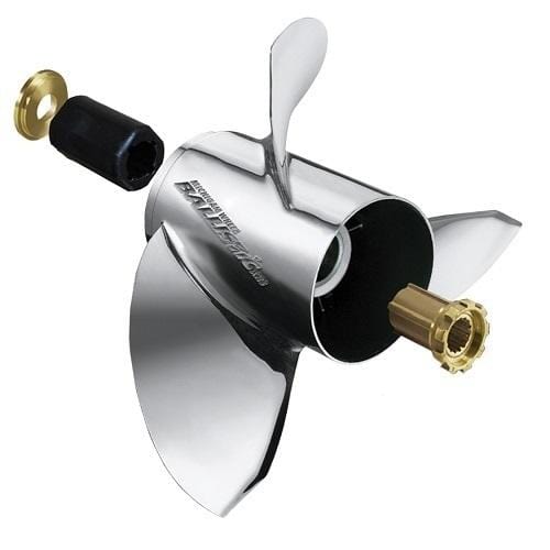 Michigan Wheel 933523 14-1/4" x 23 LH 3 Blade Ballistic SS Propeller V6/V8, 4-3/4" Gearcase