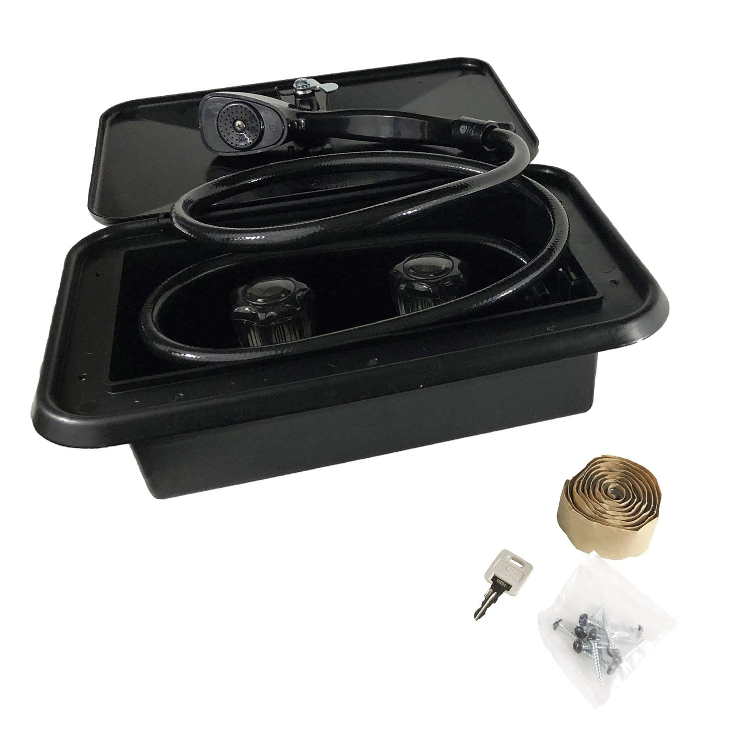 Thetford 94196 (601-011-94196) B & B Molders Exterior Shower With Box, Black