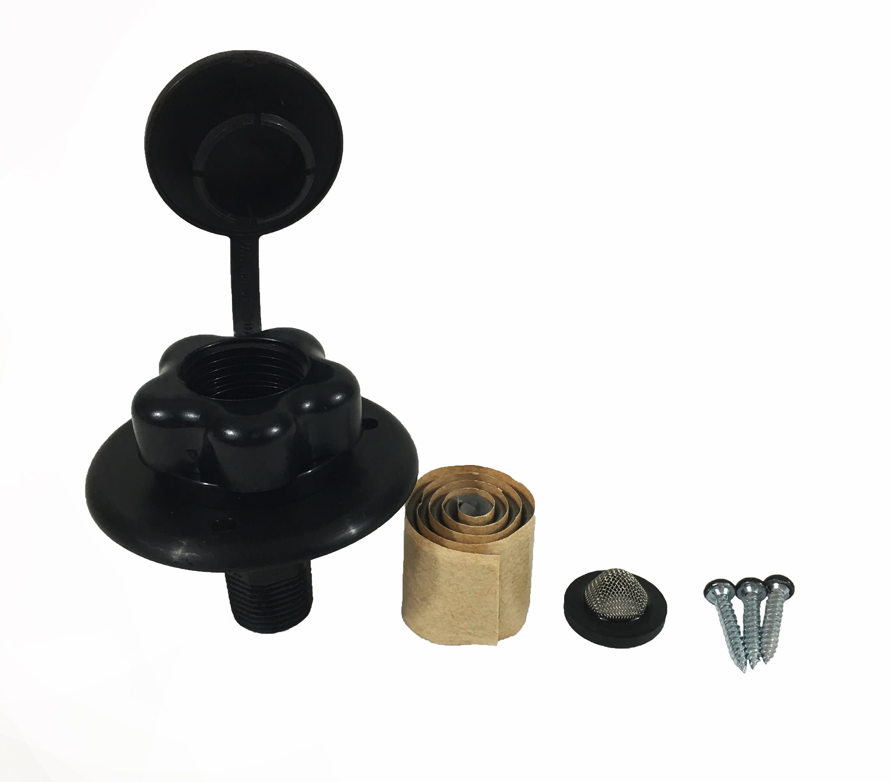 Thetford B&B Molders 94217 (160-85-A-3P-A) City Water Flange, Black